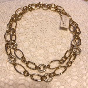 Carolee gold link necklace